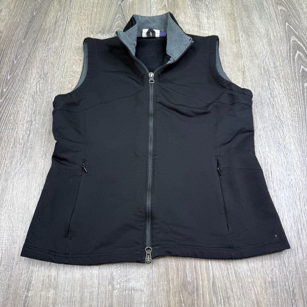 Ibex Peak Climawool Womens Black Outdoor Mock Neck Shak Full Zip Vest Size S